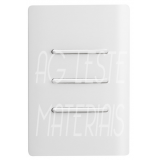 Conjunto Interruptor Triplo Simples 4x2 - Novara Branco Total